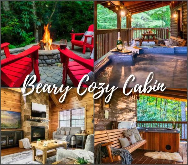 A la foto es mostra l'objecte Beary Cozy Cabin - Nerf Battle, FirePit, Hot Tub, Arcade, Private, Close to Pigeon Forge situat a la ciutat de Sevierville.