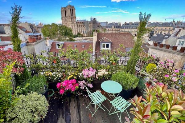 Foto 1: Rooftop Triplex with AC - Garden at Notre Dame