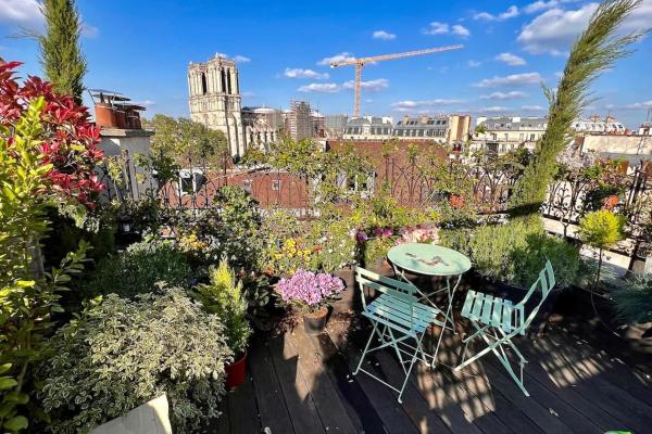 Foto 4: Rooftop Triplex with AC - Garden at Notre Dame