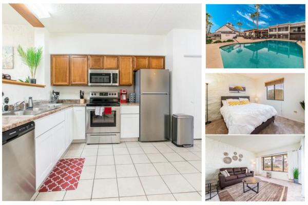 The photo shows the Bright Eastside 2BD-2BA Retreat with Pool & Parking - Low Summer Rates! located in the city of Tucson.