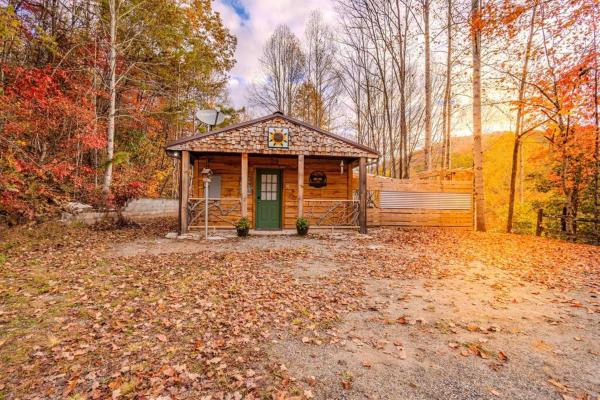 På bilden syns objektet Poppa Bear Cabin at Gr Smoky Mtn Park! 3mi to town som ligger i staden Bryson City.