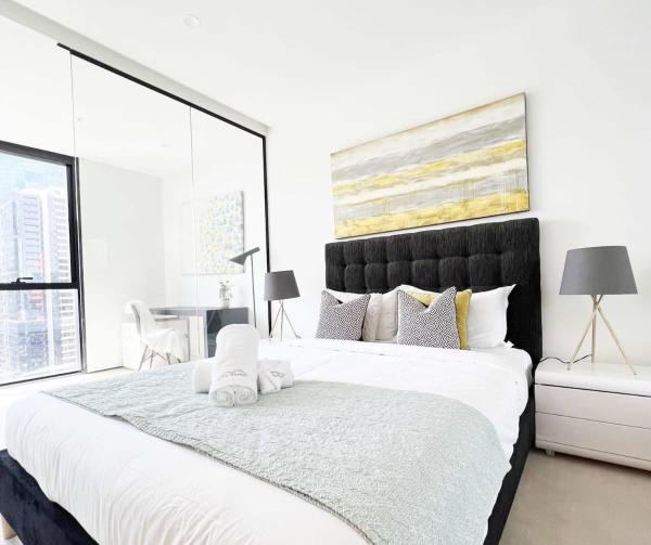 A la foto es mostra l'objecte Beautiful 2B1B CBD Melbourne apartment situat a la ciutat de Melbourne.