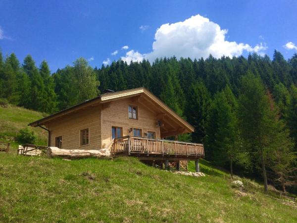 Na fotografii je vidět objekt Gemütliche Berghütte mit Sauna in beeindruckender Höhenlage nacházející se ve městě Lainach.