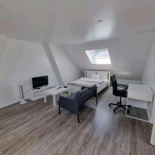 The photo shows the Bright and cozy room close to airport Grenier located in the city of Steenokkerzeel.