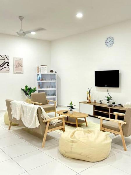 The photo shows the Double Storey Muji style home, Bidor located in the city of Bidur.