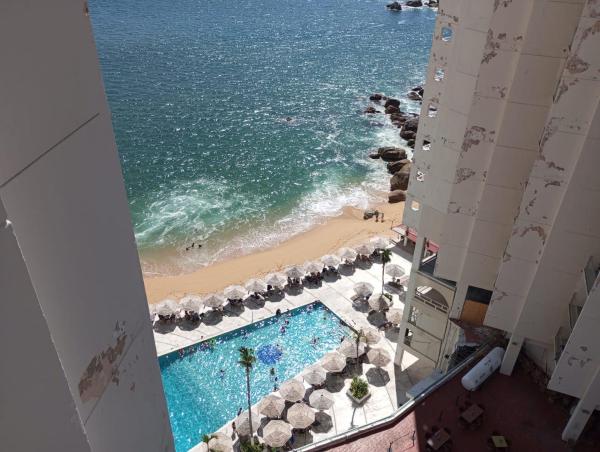 Na fotografii je vidět objekt Departamento con hermosa vista al mar y acceso a playa, 2 albercas nacházející se ve městě Acapulco.