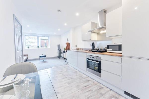 Op de foto is het object Contemporary 1 Bed Apartment in Central Wolverhampton te zien, gelegen in de stad Wolverhampton.
