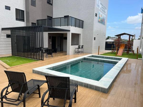 På bildet vises objektet Apartamento Encantador na praia do Poço som ligger i byen Cabedelo.
