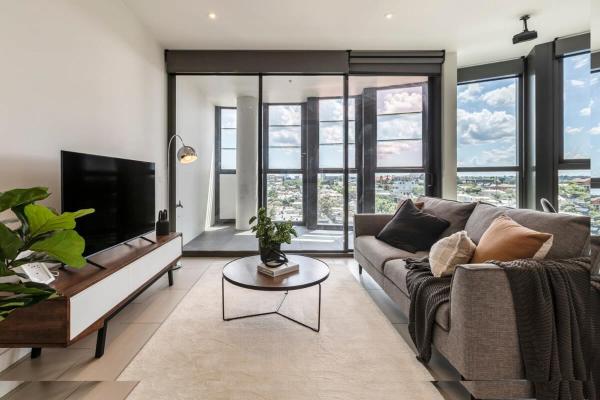 A la foto es mostra l'objecte Spacious 2 bedroom apartment with Free parking-00189 situat a la ciutat de Melbourne.