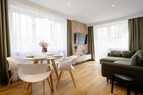На фото показан объект The Ground Floor - Apartament Centrum Augustów, расположенный в городе Августов.