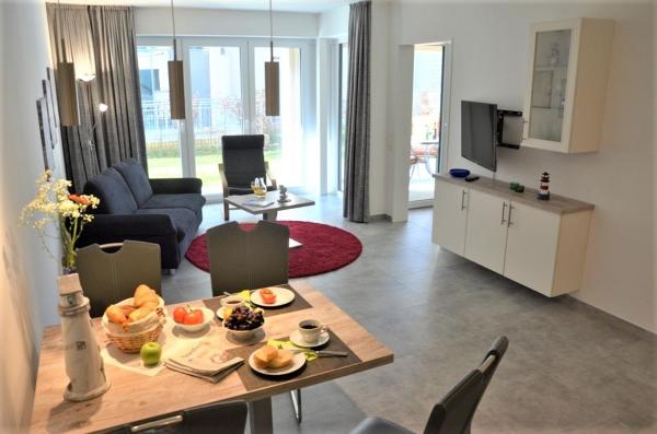 På billedet ses objektet Apartment Leuchtturm, Am Alten Deich 16 beliggende i byen Dangast.