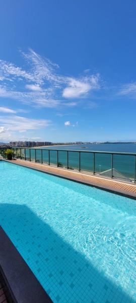 A la foto es mostra l'objecte Flat Frente ao Mar em Camburi Rooftop com Piscina e Vista Incrível situat a la ciutat de Vitória.