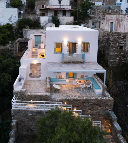 På billedet ses objektet The Architect's House, 3br villa in Naxos beliggende i byen Káto Potamiá.