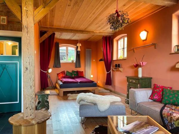 A la foto es mostra l'objecte Einzigartiges Ferien-Loft auf dem Treckerhof situat a la ciutat de Moltzow.