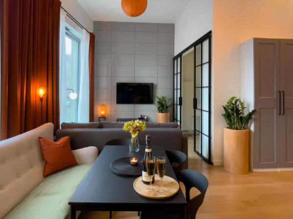 A la foto es mostra l'objecte URBAN APARTMENTS PREMIUM - Sokolska 30 Towers No 3 - Free Parking -Gym & Sauna situat a la ciutat de Katowice.