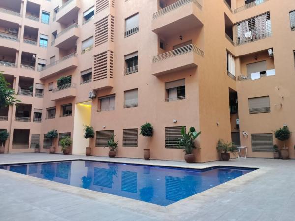 På billedet ses objektet résidence assafa 3 de lux avec piscine beliggende i byen Marrakech.