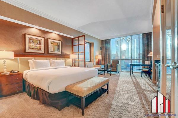 Na fotografii je vidět objekt MGM Signature-30-719 Strip View Jacuzzi Studio nacházející se ve městě Las Vegas.