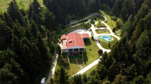 Na foto é possível ver o objeto ECO VILLA OLYMPUS with sauna and swimming pool localizado na cidade de Kariá.