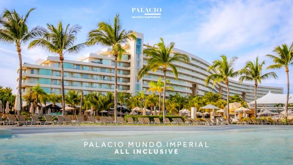 Na fotografii je vidět objekt Palacio Mundo Imperial Riviera Diamante Acapulco All Inclusive nacházející se ve městě Acapulco.