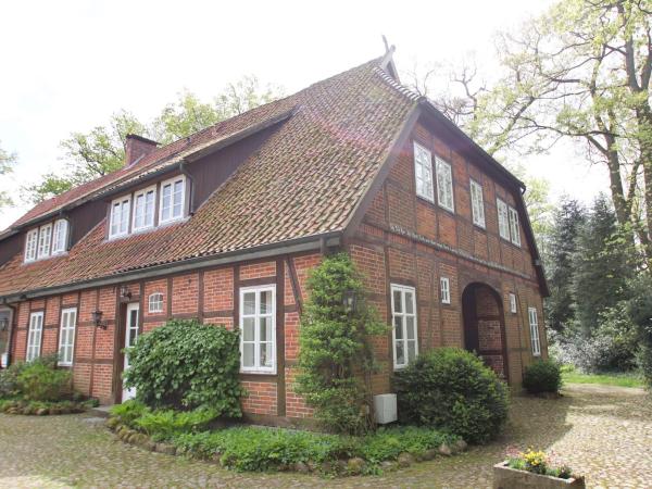 Na zdjęciu widoczny jest obiekt Wohnung in Dorfmark nahe Lüneburger Heide położony w mieście Dorfmark.