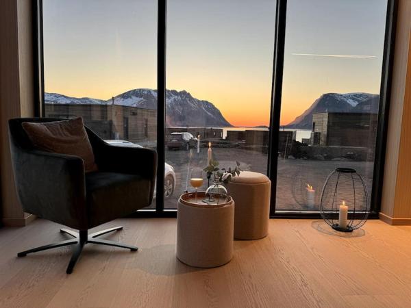 På billedet ses objektet Ny luksushytte i vakre Lofoten beliggende i byen Kleppstad.