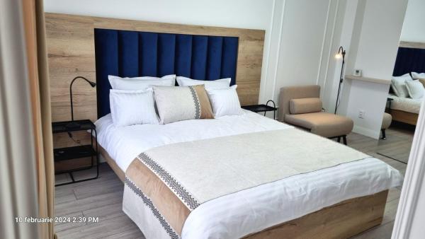 The photo shows the Aparthotel VIO located in the city of Suceava.