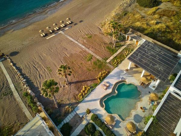 La photo montre l'objet Exquisite Rhodes Villa Villa Boho Chic 6 Bedrooms Private Pool Stunning Sea Views Direct Access To The Beach Lachania situé dans la ville de Lakhania.