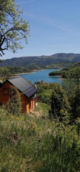 Na zdjęciu widoczny jest obiekt Vila Bella, Tara, Zaovinsko jezero położony w mieście Jezdići.