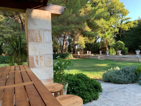 På billedet ses objektet Palazzo de Carlo e il parco dei 7 pozzi beliggende i byen Lecce.