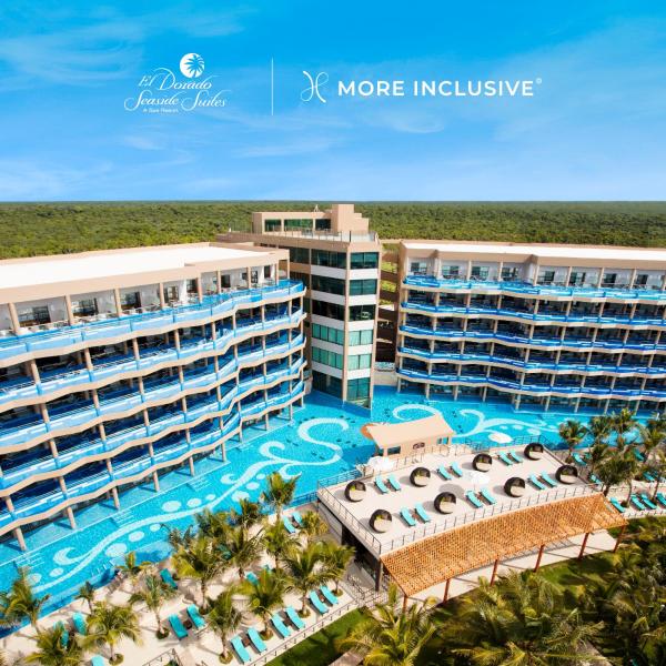 På billedet ses objektet El Dorado Seaside Suites Oceanfront, Catamarán, Ecoturistic Ranch, All & More Inclusive - Adults Only beliggende i byen Akumal.