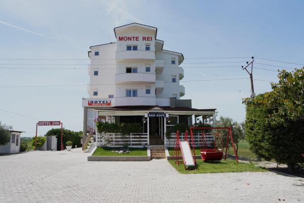 På billedet ses objektet Hotel Monte Rei beliggende i byen Rrogozhinë.