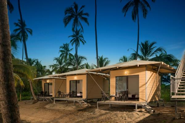 På bildet vises objektet Tayrona Tented Lodge som ligger i byen Guachaca.