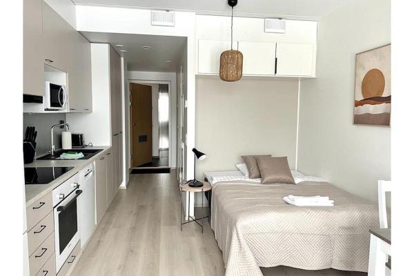 Na fotografii je vidět objekt Kotimaailma Apartments Tervapääsky III nacházející se ve městě Oulu.