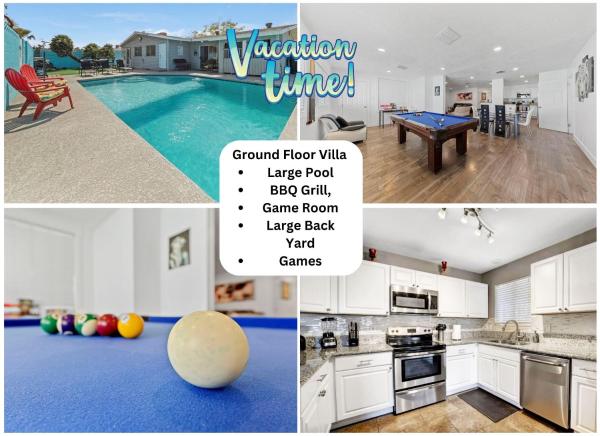 På bildet vises objektet Vegas Getaway amazing Ground Floor with Pool and Games and BBQ som ligger i byen Las Vegas.