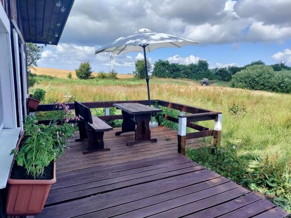 A la foto es mostra l'objecte Cozy Cabin with a Beautiful View in the Countryside near Aabenraa situat a la ciutat de Aabenraa.