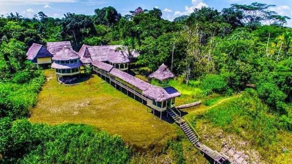 Na foto é possível ver o objeto amazon jaguar lodge localizado na cidade de San Pedro.