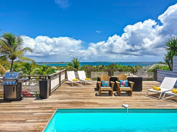 Villa Marguerite private pool and hot tub in Orient Bay, Orient Bay