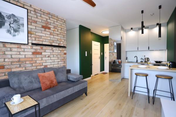 写真にはヴァウブジフ市にあるApartament Zielone Podwaleが写っています。