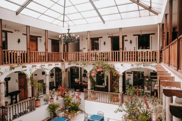 A la foto es mostra l'objecte Hotel Casa Alquimia situat a la ciutat de Quito.