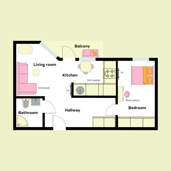 Kuva 9: Oceanic & trendy two room apt in Katajanokka free parking