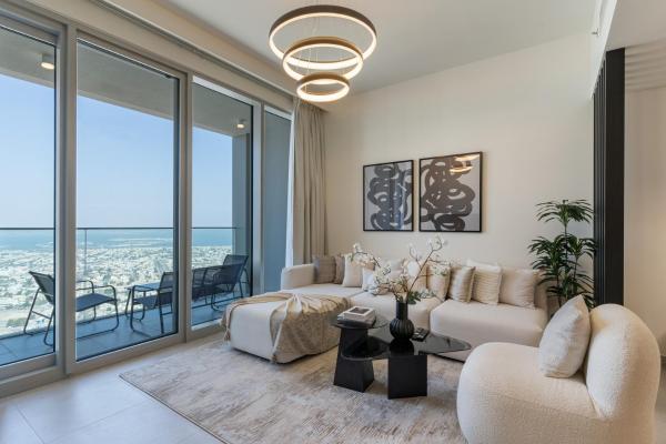 På billedet ses objektet Panoramic Sea View 2BR in Forte Downtown - Allsopp&Allsopp beliggende i byen Dubai.