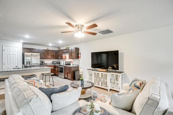 A la foto es mostra l'objecte Palm Coast Duplex with Screened Patio, Near Beaches! situat a la ciutat de Flagler Beach.