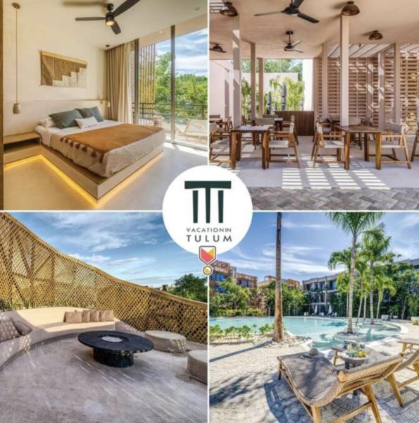 Na zdjęciu widoczny jest obiekt Stunning 1BR in Jungle with Pool, Restaurant and Gym położony w mieście Tulum.