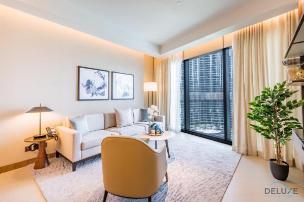 På billedet ses objektet Elegant 2BR Apartment at The Address Residences Dubai Opera, Downtown Dubai by Deluxe Holiday Homes beliggende i byen Dubai.