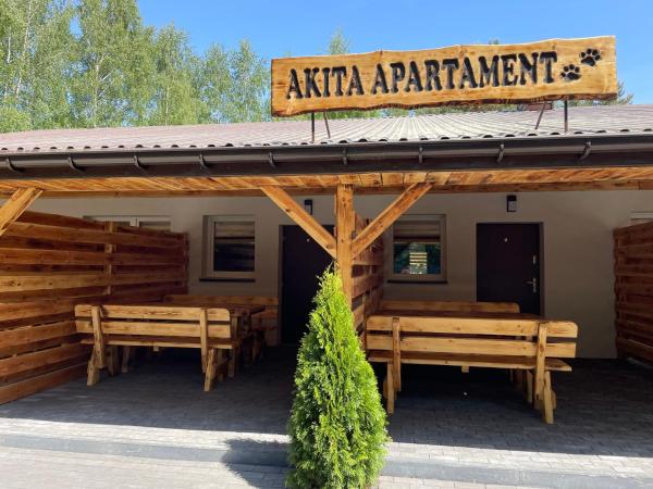 På bildet vises objektet Akita Apartamenty som ligger i byen Goreń Duży.