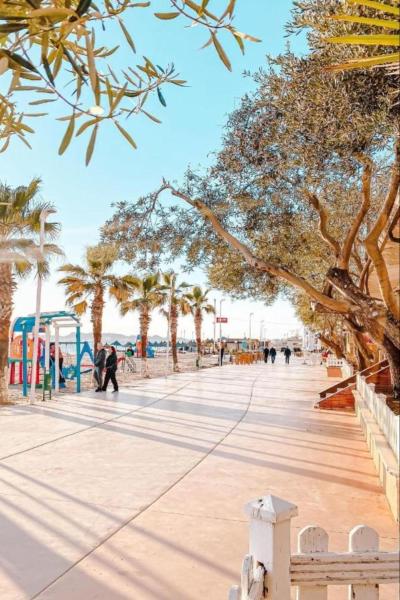 Na fotografii je vidět objekt Seaside apartment in Shkembi Kavajes nacházející se ve městě Durrës.