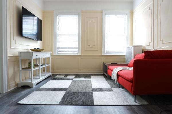 The photo shows the Newly Renovated - Minutes from the City located in the city of Woodside.