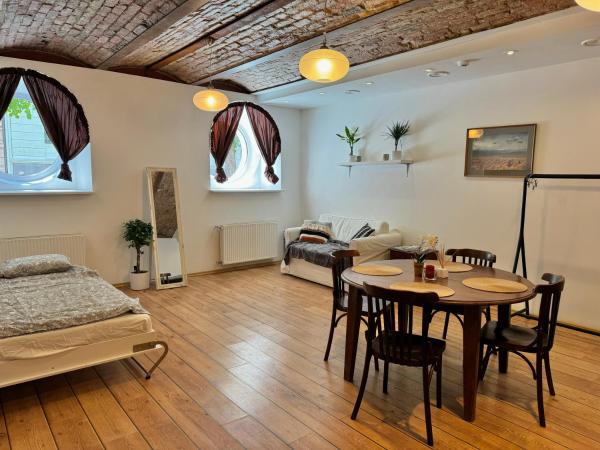 A la foto es mostra l'objecte Stay in Art Nouveau district situat a la ciutat de Riga.