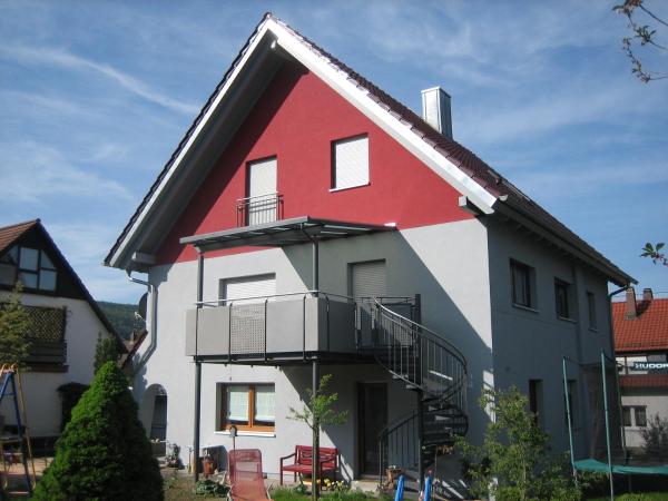 A la foto es mostra l'objecte Ferienwohnung Falkenweg situat a la ciutat de Mönchberg.