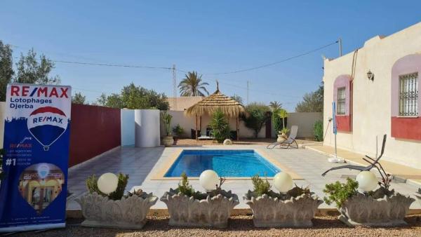 Na fotografii je vidět objekt Jolie villa Djerba nacházející se ve městě Al Ḩāzim.
